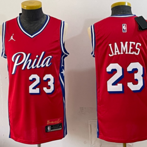 Philadelphia 76ers #23 LeBron James Red jerseys