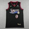 76ers 0 Tyrese Maxey New Black City Men Jersey