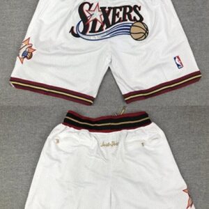 Philadelphia 76ers White Shorts (Run Small)