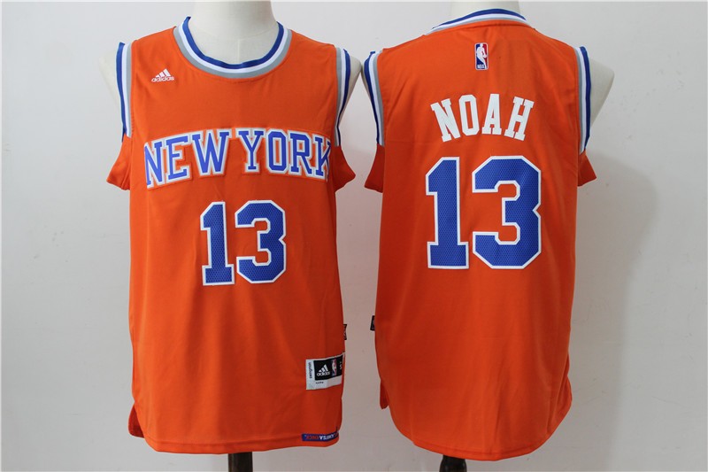 Knicks 13 Joakim Noah Orange Men Jersey