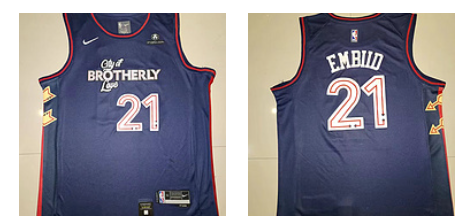76ers 21 Joel Embiid Navy 2024 City Men Jersey