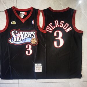 76ers 3 Allen Iverson Throwback Men Jersey