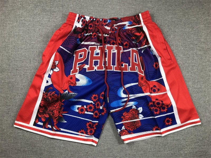 76ers Red Just Don Shorts