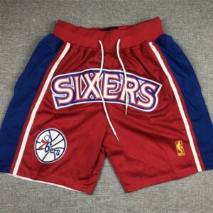 76ers Red Just Don Shorts