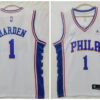 76ers 1 James Harden White Association Edition Men Jersey