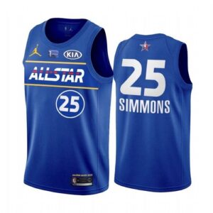 76ers 25 Ben Simmons Blue Eastern Conference 2021 All-Star Men Jersey