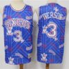 76ers 3 Allen Iverson Blue Tear Up Pack Hardwood Classics Men Jersey