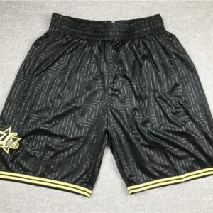 76ers Black Gold Shorts