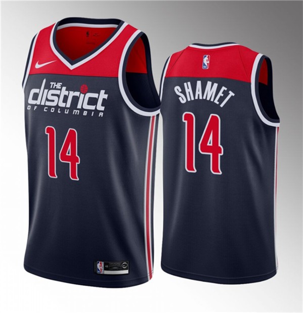 Wizards 14 Landry Shamet Navy 2023 Draft Statement Edition Men Jersey