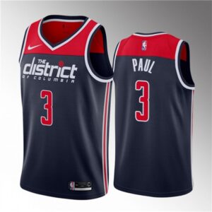 Wizards 3 Chris Paul Navy Statement Edition Men Jersey