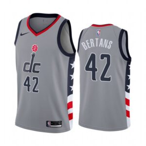 Wizards 42 Davis Bertans Gray 2020-21 City Edition Men Jersey