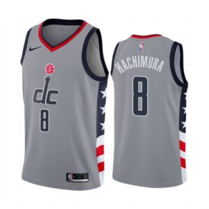 Wizards 8 Rui Hachimura Gray 2020-21 City Edition Men Jersey