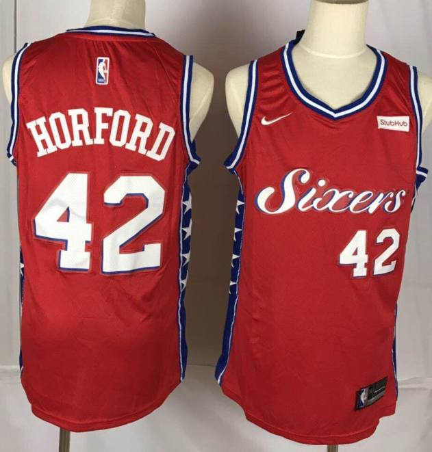 Philadelphia 76ers 42 Al Horford Red Men Jersey