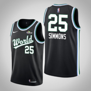 76ers 25 Ben Simmons Black 2019 Rising Star Team USA Men Jersey