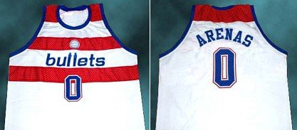 Wizards 0 Gilbert Arenas Bullets Throwback White Jersey