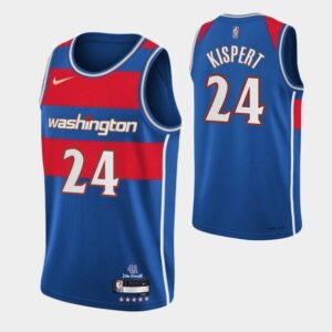 Wizards 24 Corey Kispert 75th Anniversary 2021_2022 Blue City Edition Men Jersey