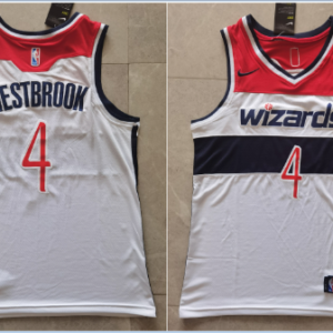 Wizards 4 Westbrook White 2020 New Men Jersey