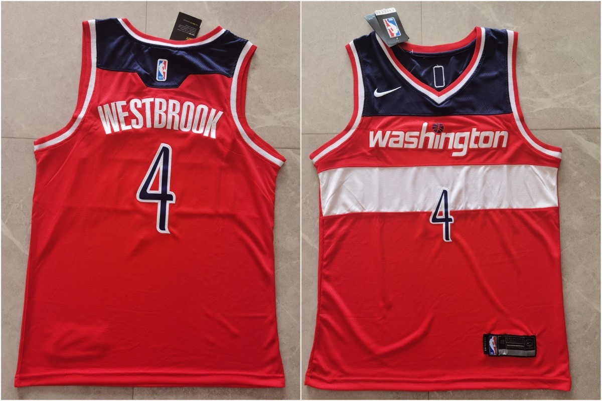 Wizards 4 Westbrook 2020 New Men Jersey
