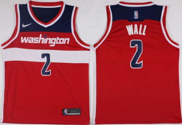 Wizards 2 John Wall Red Men Jersey