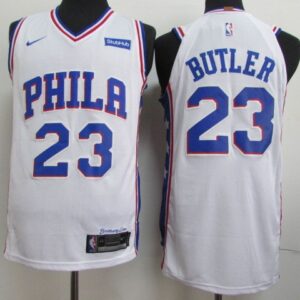 76ers 23 Jimmy Butler White Men Jersey