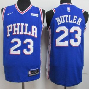 76ers 23 Jimmy Butler Blue Men Jersey
