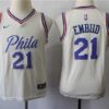 76ers 21 Joel Embiid Cream City Edition Youth Jersey