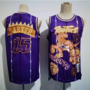 Raptors 15 Vince Carter Purple Throwback Men Jersey