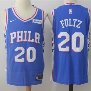 76ers 20 Markelle Fultz 2017-18 New Season Royal Blue Men Jersey