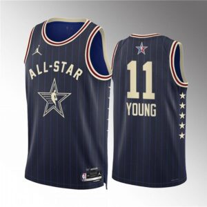 Hawks 11 Trae Young Navy 2024 All Star Jordan Men Jersey