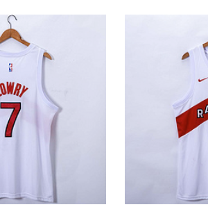 Raptors 7 Kyle Lowry White Men Jersey