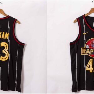 Raptors 43 Pascal Siakam Black Gold Men Jersey