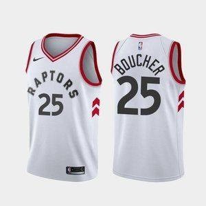 Raptors 25 Boucher White Men Jersey