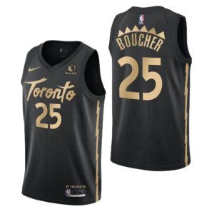 Raptors 25 Boucher Black 2020 City Edition Men Jersey