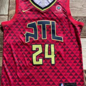 Hawks 24 Bruno Fernando Red Men Jersey