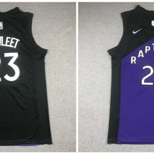 Raptors 23 Fred VanVleet Black Purple Men Jersey