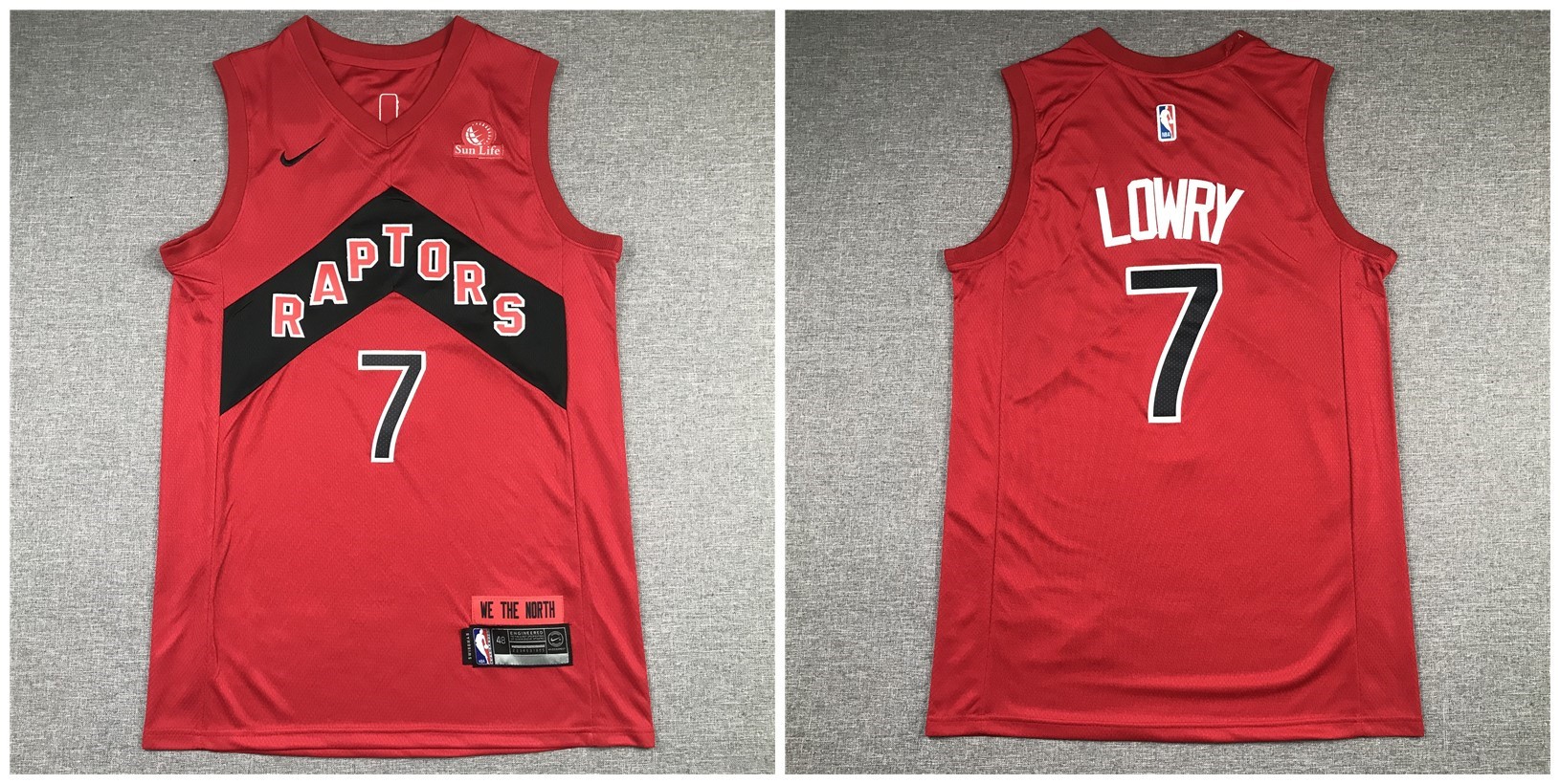Raptors 7 Kyle Lowry Red Men Jersey