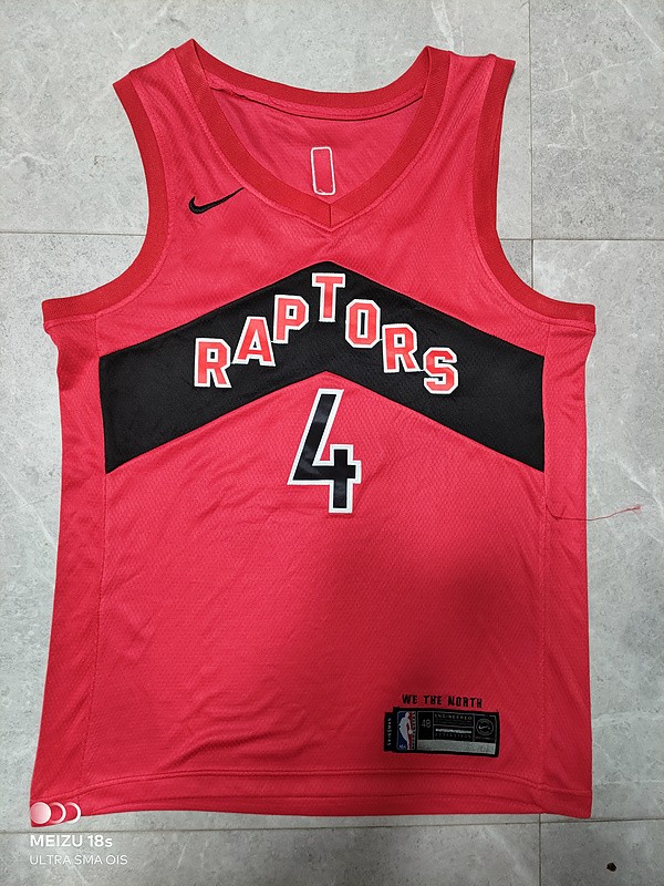 Toronto Raptors 4 Barnes Red Men Jersey