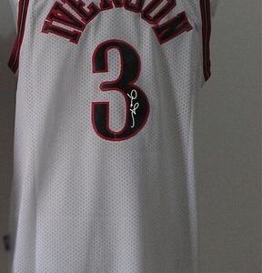 76ers 3 Allen Iverson White Revolution 30 Autographed Men Jersey