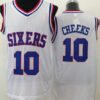 76ers 10 Maurice Cheeks White Throwback Men Jersey