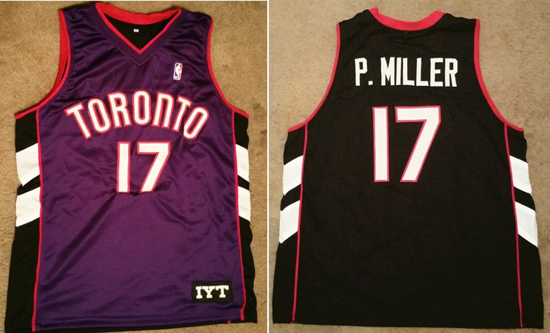 Raptors 17 P. Miller Purple Men Jersey