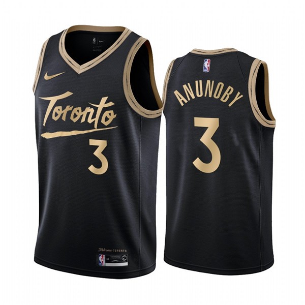 Raptors 3 OG Anunoby Black 2020-21 City Edition Men Jersey