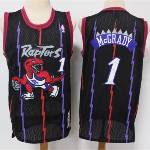 Raptors 1 Tracy McGrady Purple Black Hardwood Classics Men Jersey