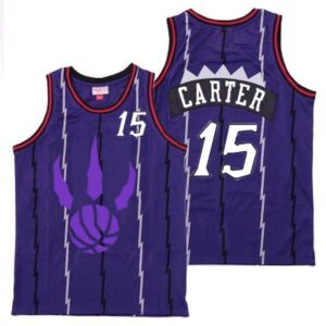Raptors 15 Vince Carter Purple Logo Retro Men Jersey