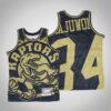 Raptors 34 Hakeem Olajuwon Black Mitchell&Ness Big Face Men Jersey