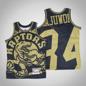 Raptors 34 Hakeem Olajuwon Black Mitchell&Ness Big Face Men Jersey