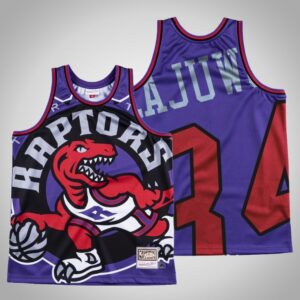 Raptors 34 Hakeem Olajuwon Mitchell&Ness Big Face Men Jersey