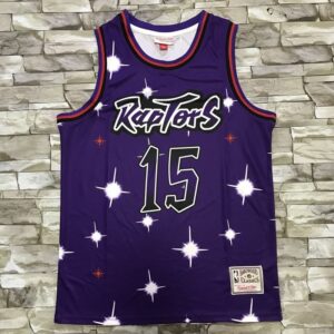 Raptors 15 Vince Carter Purple Star Men Jersey