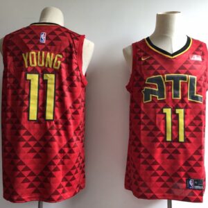 Hawks 11 Trae Young Red 2018 Draft Men Jersey