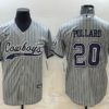 Nike Cowboys 20 Tony Pollard Grey Vapor Baseball Limited Men Jersey