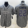 Nike Cowboys 22 Emmitt Smith Grey Vapor Baseball Limited Men Jersey